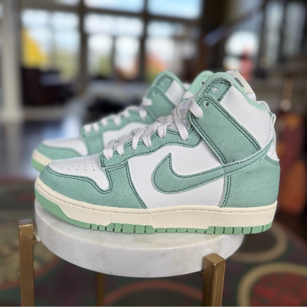 Nike Dunk High Enamel Green and White High-Tops